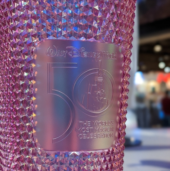 🆕 WDW Walt Disney World Starbucks 50th Anniversary Geometric Pink Tumbler Straw - Picture 8 of 16